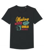 Making Your Day Smarter With Coffee Tricou mânecă scurtă guler larg Bărbat Skater