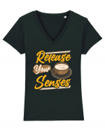 Release Your Senses Tricou mânecă scurtă guler V Damă Evoker