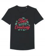 Start Thinking Creatively Tricou mânecă scurtă guler larg Bărbat Skater