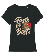 Taste the Best Tricou mânecă scurtă guler larg fitted Damă Expresser