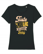 Taste the Delicious Today Tricou mânecă scurtă guler larg fitted Damă Expresser