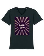 Retro Vibe Tricou mânecă scurtă guler V Bărbat Presenter