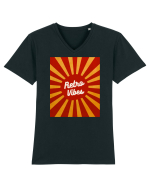 Retro Vibe Tricou mânecă scurtă guler V Bărbat Presenter