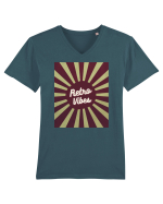 Retro Vibe Tricou mânecă scurtă guler V Bărbat Presenter