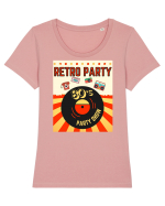 Retro party Tricou mânecă scurtă guler larg fitted Damă Expresser