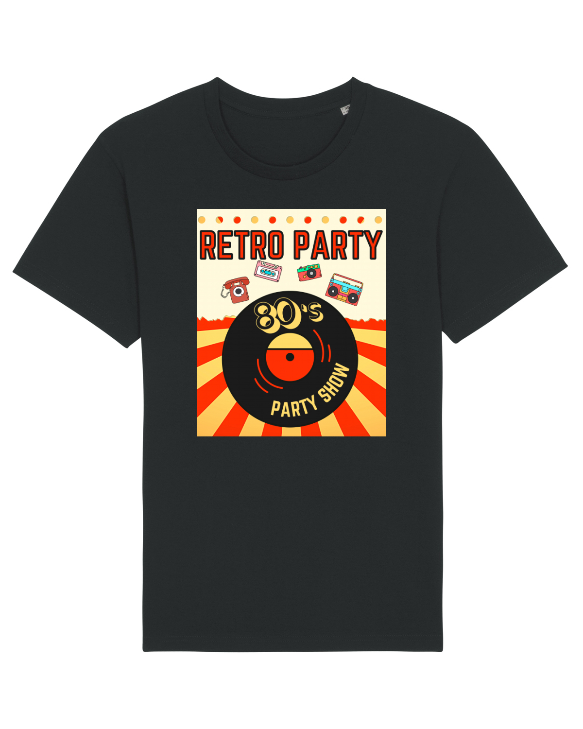 Tricou mânecă scurtă Unisex Rocker Black