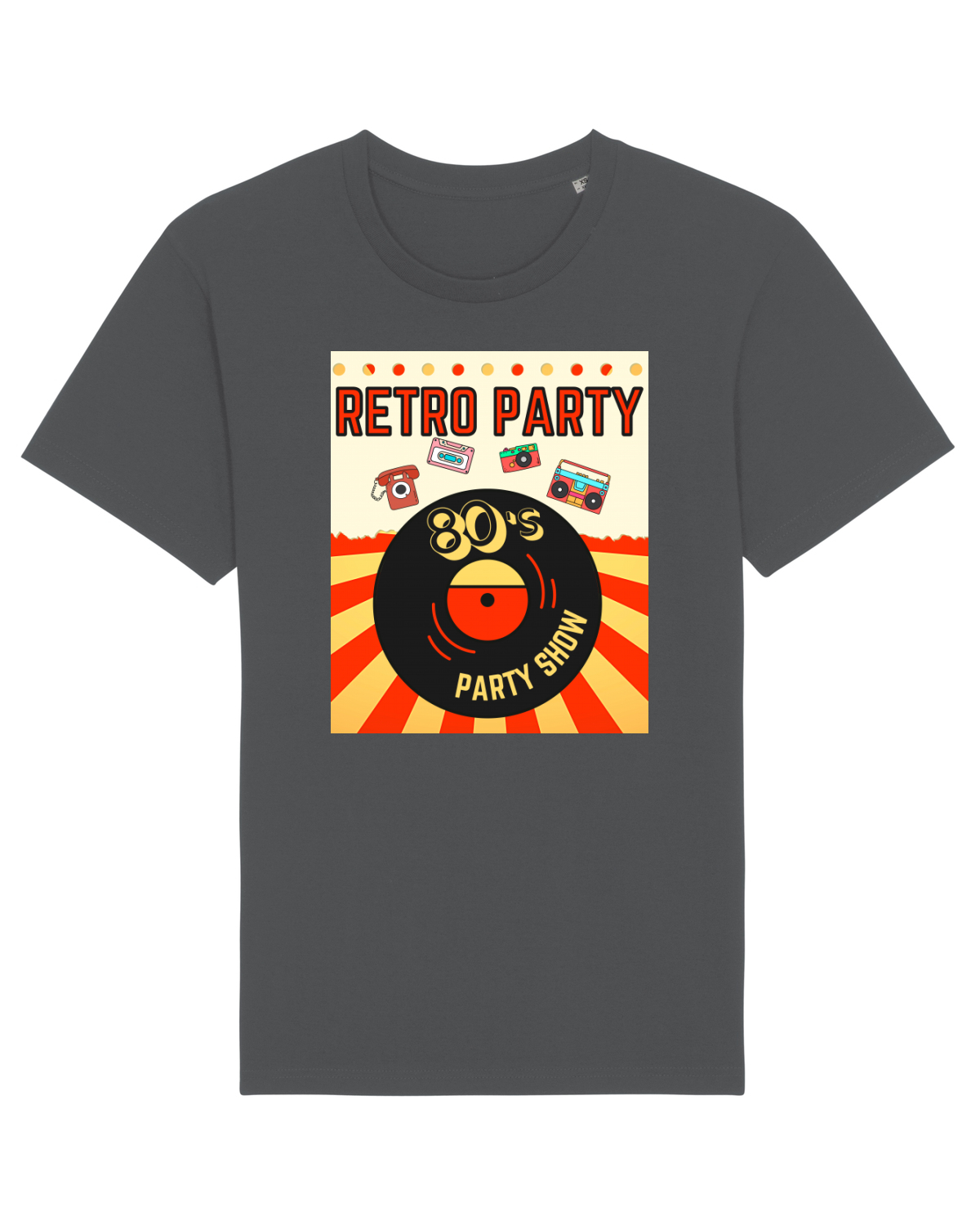 Tricou mânecă scurtă Unisex Rocker Anthracite
