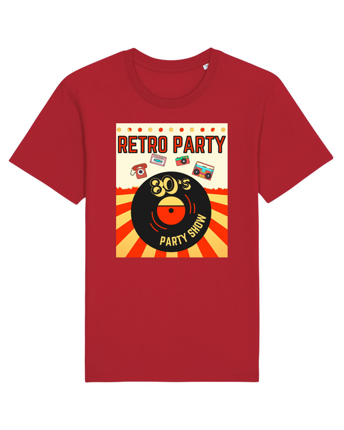 Tricou mânecă scurtă Unisex Rocker Red