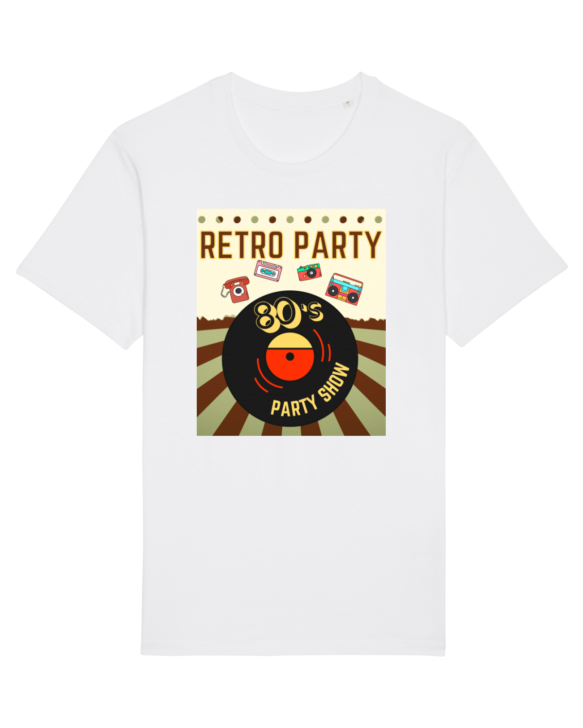 Tricou mânecă scurtă Unisex Rocker White