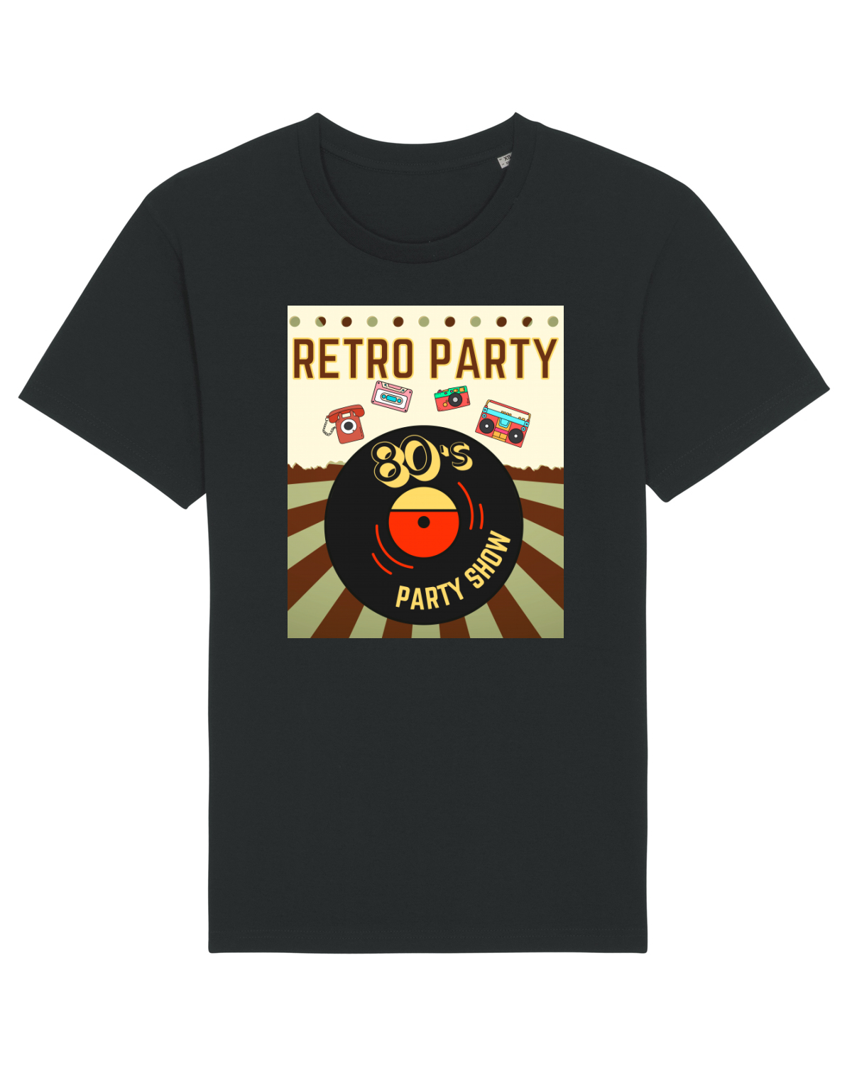 Tricou mânecă scurtă Unisex Rocker Black