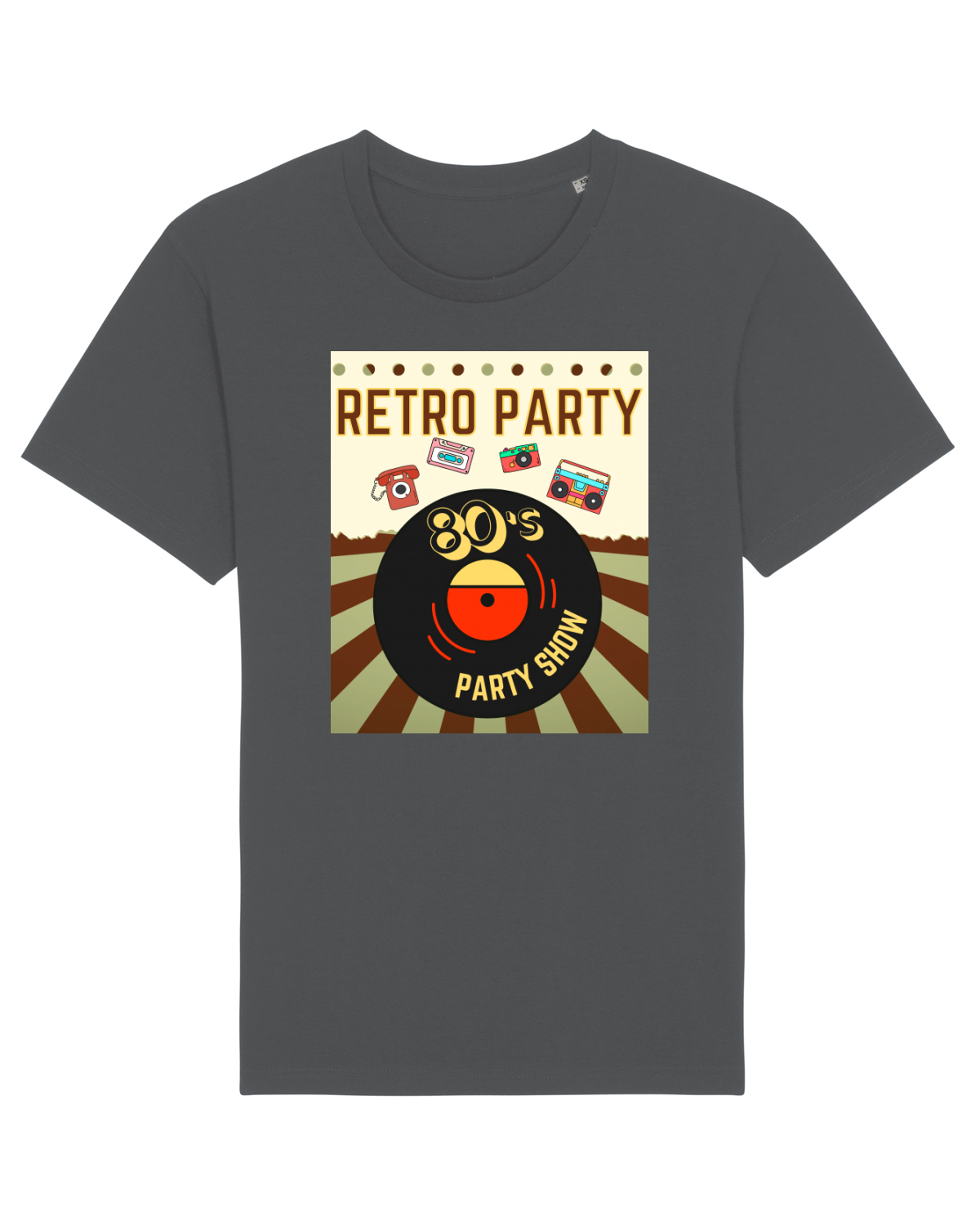 Tricou mânecă scurtă Unisex Rocker Anthracite