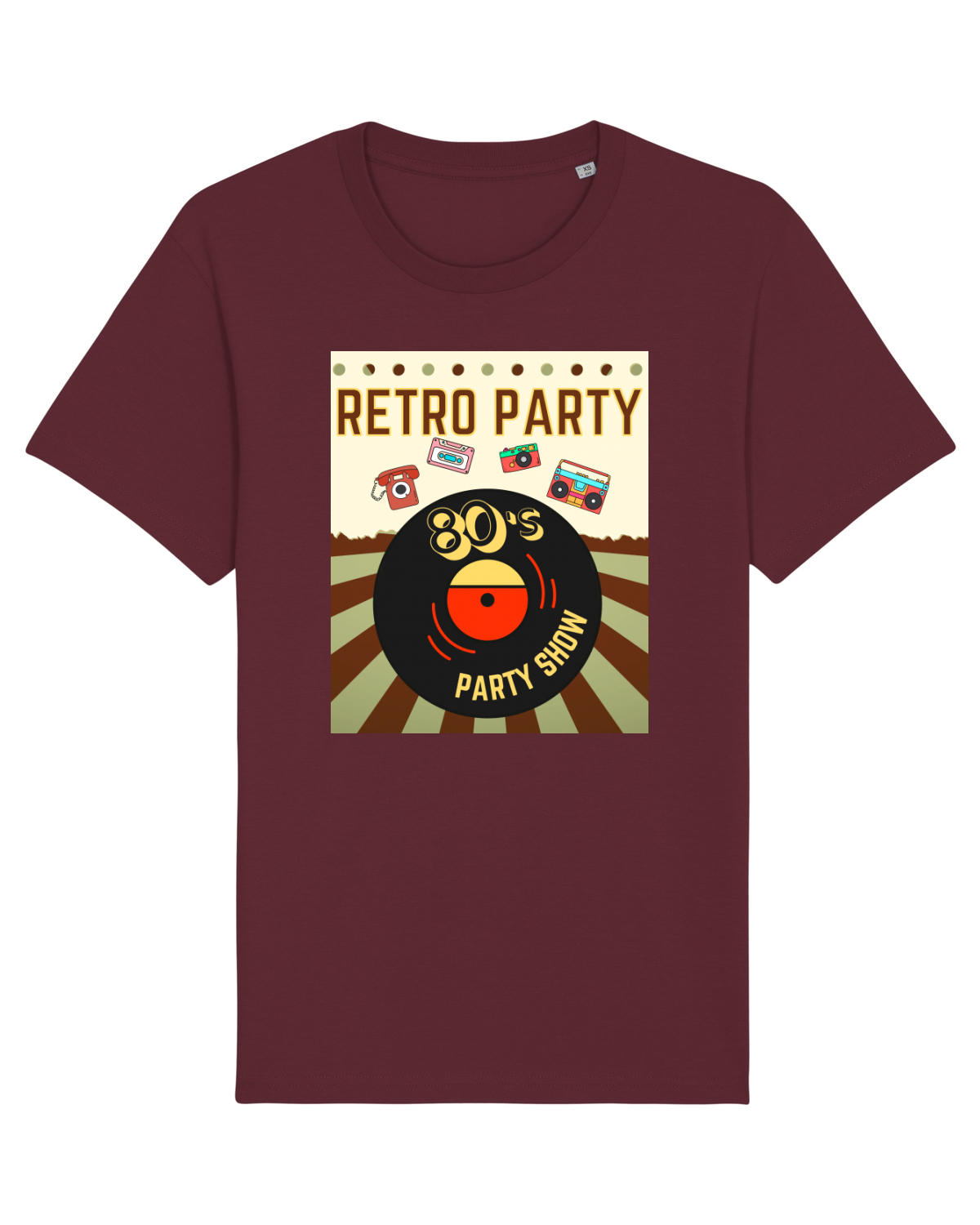 Tricou mânecă scurtă Unisex Rocker Burgundy