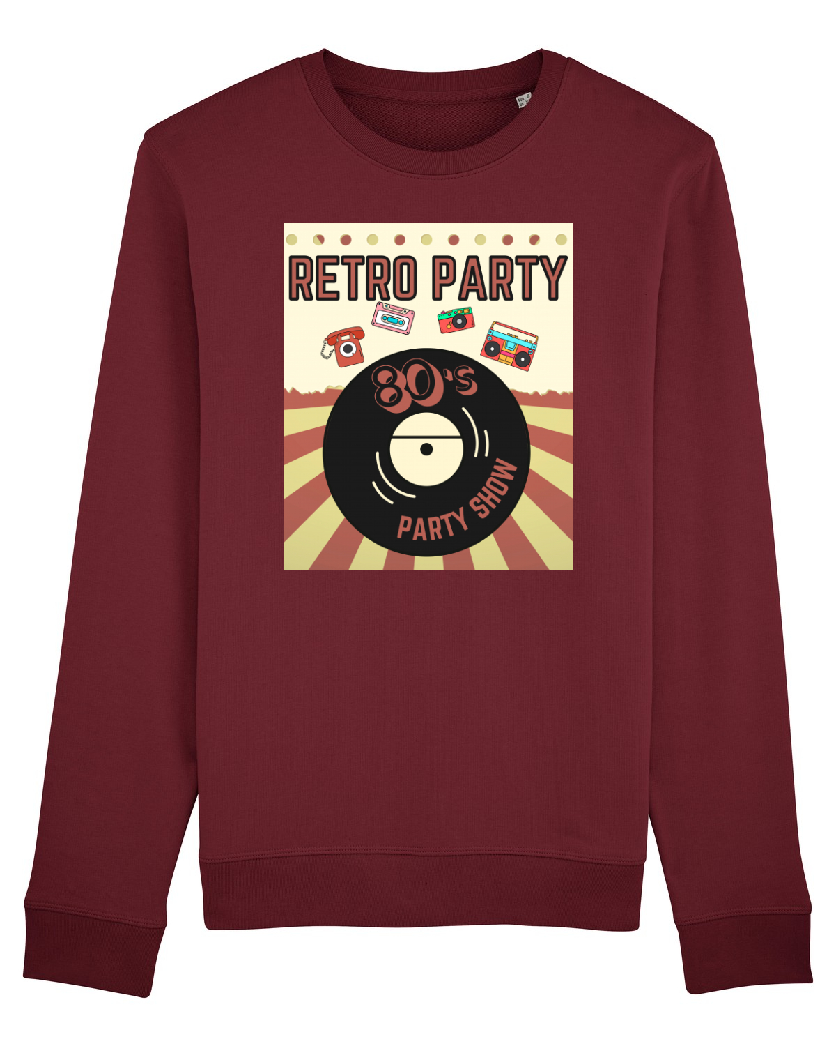 Bluză mânecă lungă Unisex Rise Burgundy