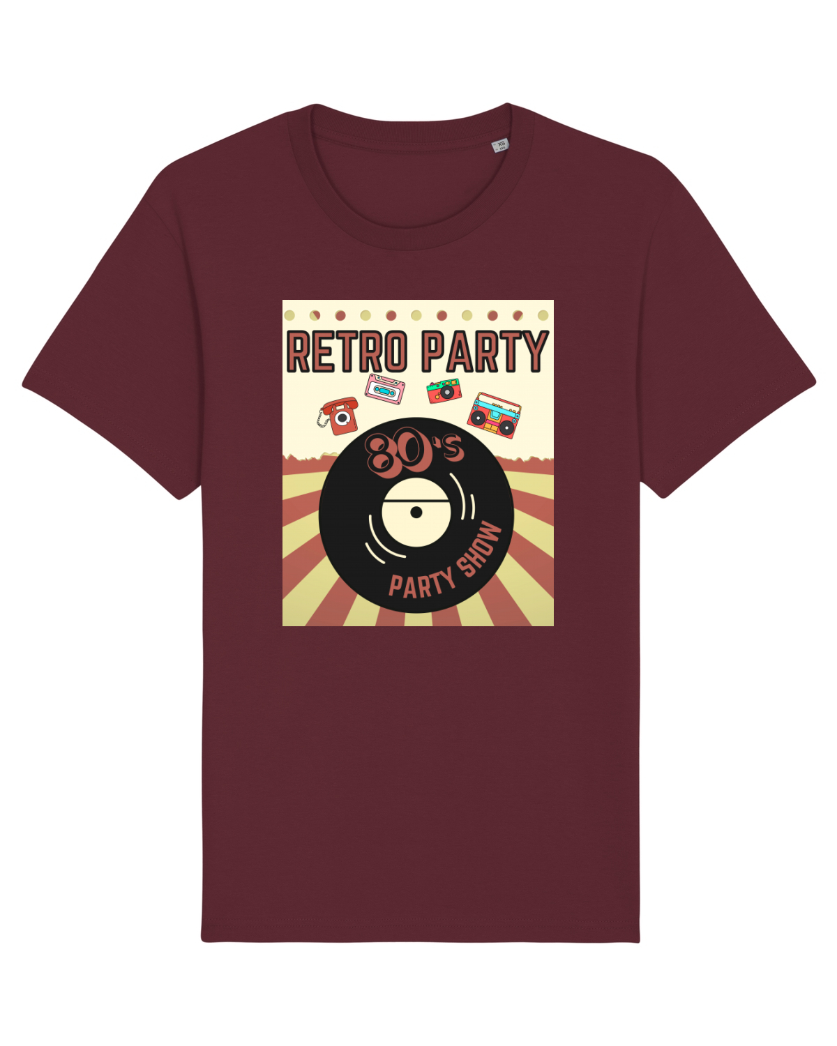 Tricou mânecă scurtă Unisex Rocker Burgundy