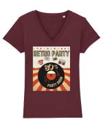 Retro party Tricou mânecă scurtă guler V Damă Evoker