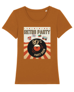 Retro party Tricou mânecă scurtă guler larg fitted Damă Expresser