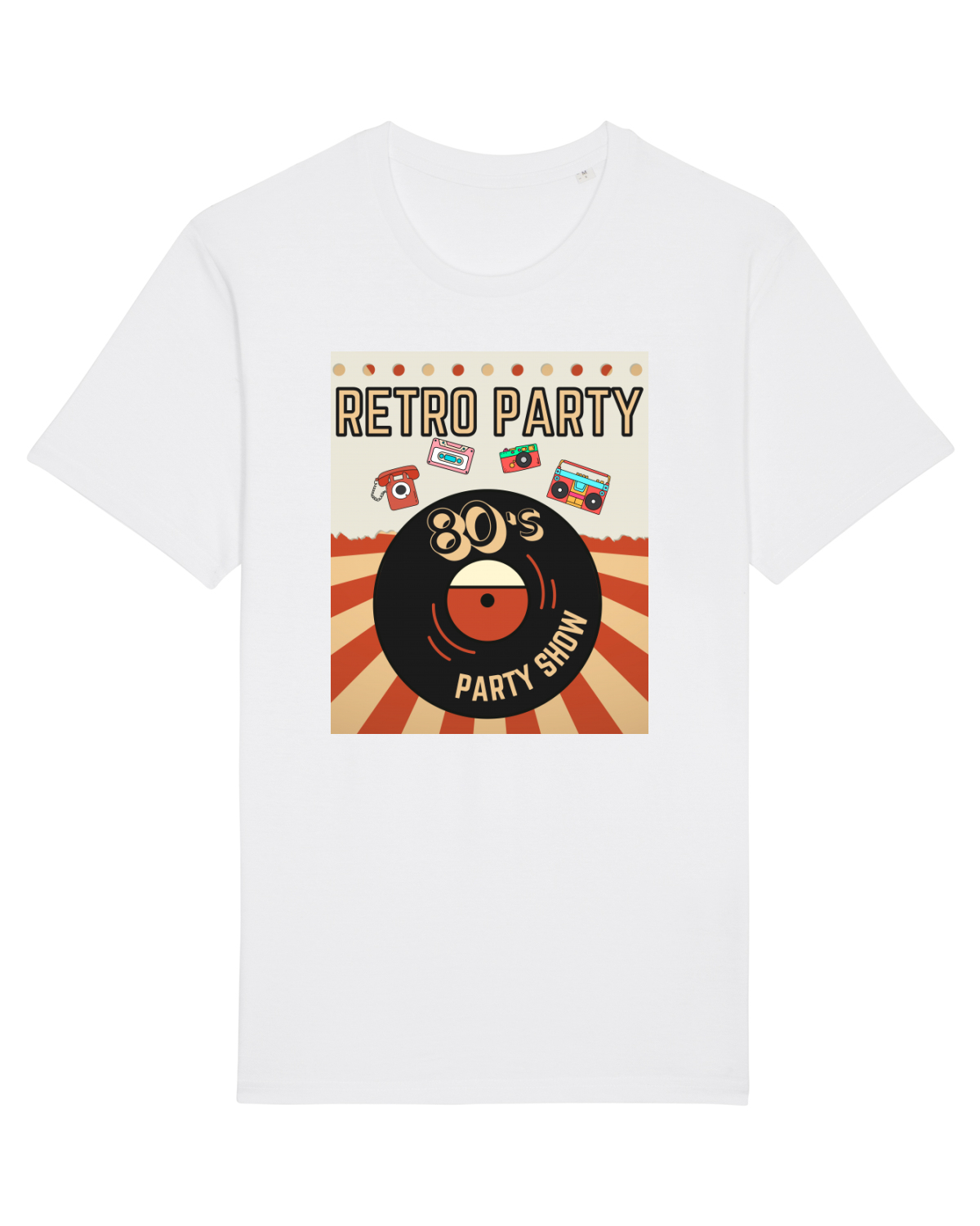 Tricou mânecă scurtă Unisex Rocker White