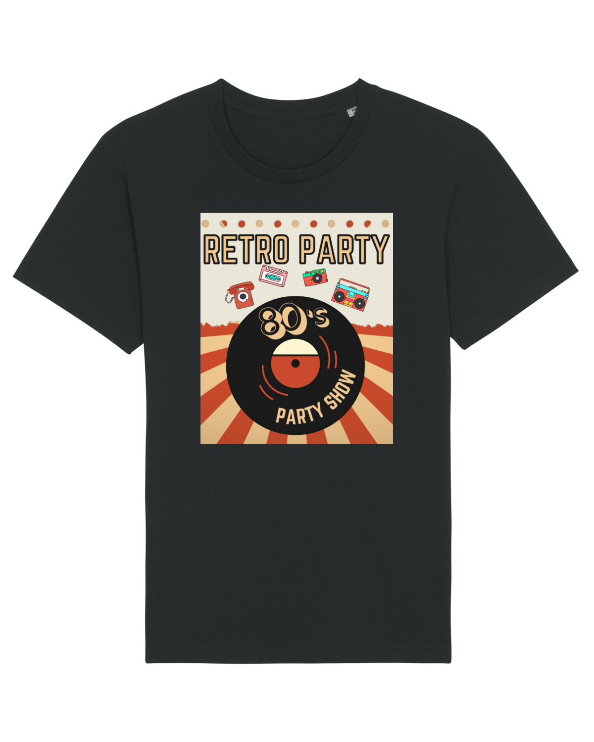 Tricou mânecă scurtă Unisex Rocker Black