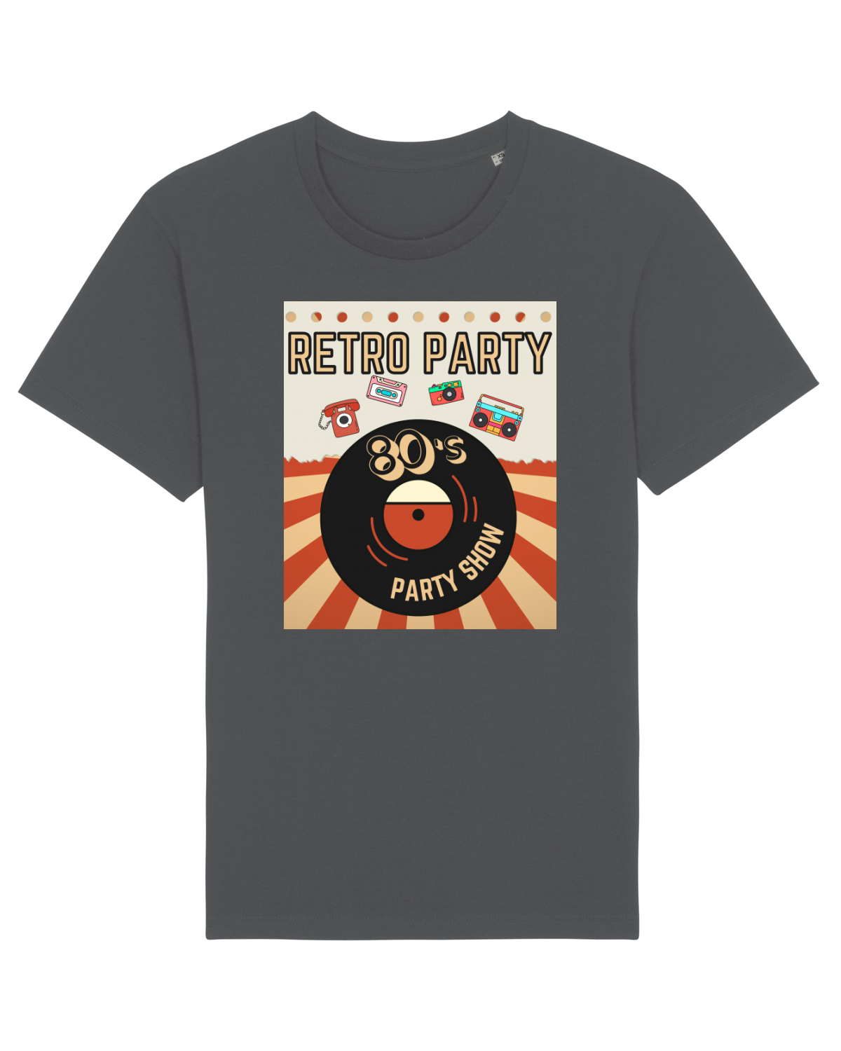 Tricou mânecă scurtă Unisex Rocker Anthracite