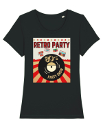 Retro party Tricou mânecă scurtă guler larg fitted Damă Expresser