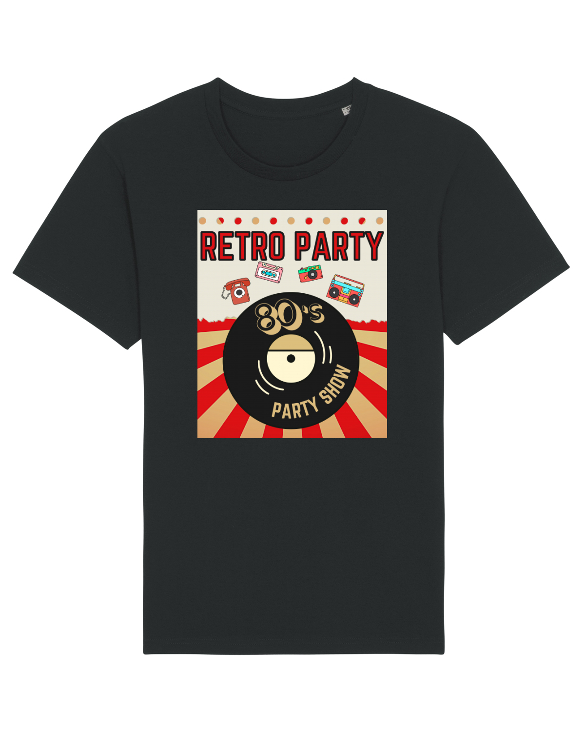 Tricou mânecă scurtă Unisex Rocker Black