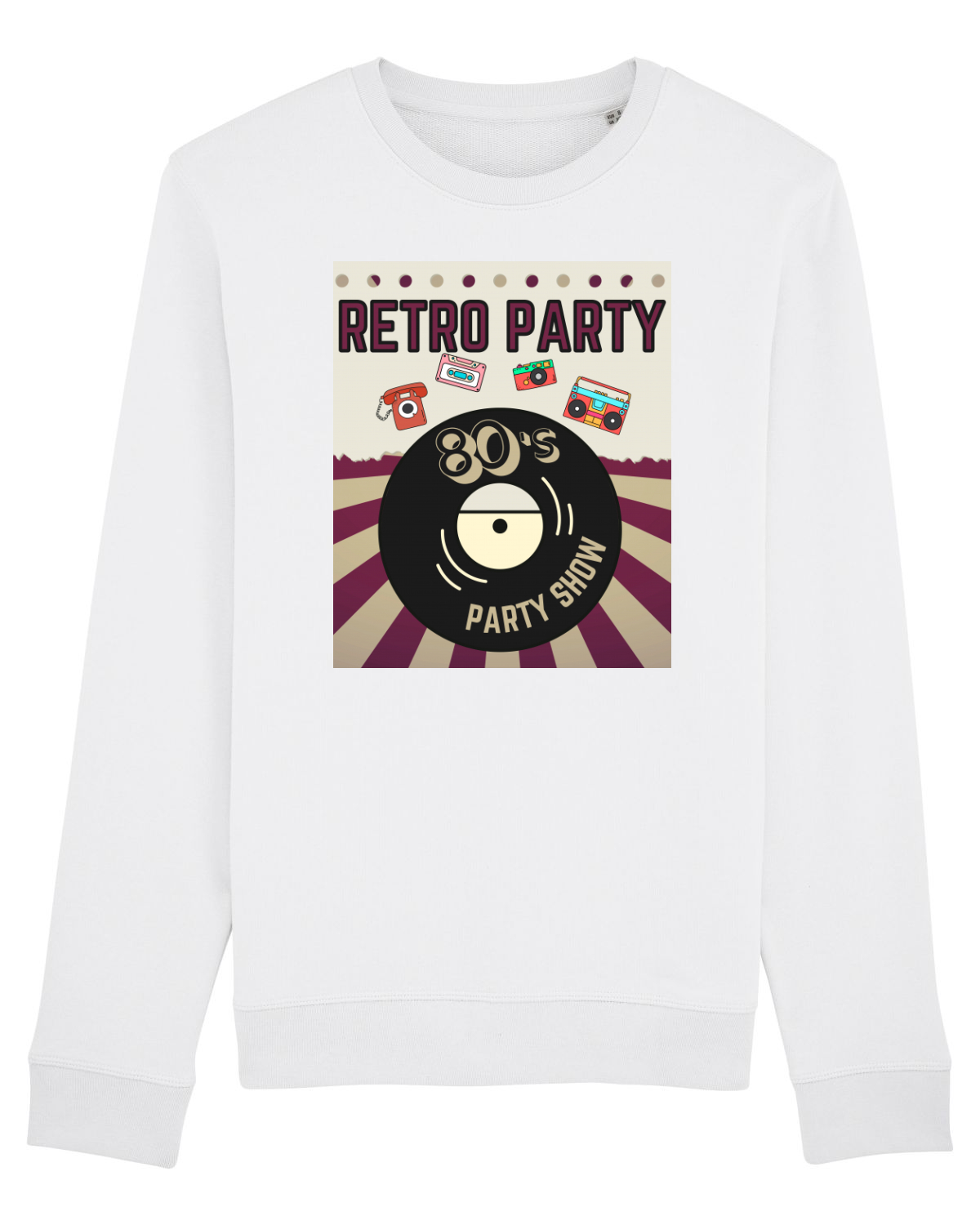 Bluză mânecă lungă Unisex Rise White