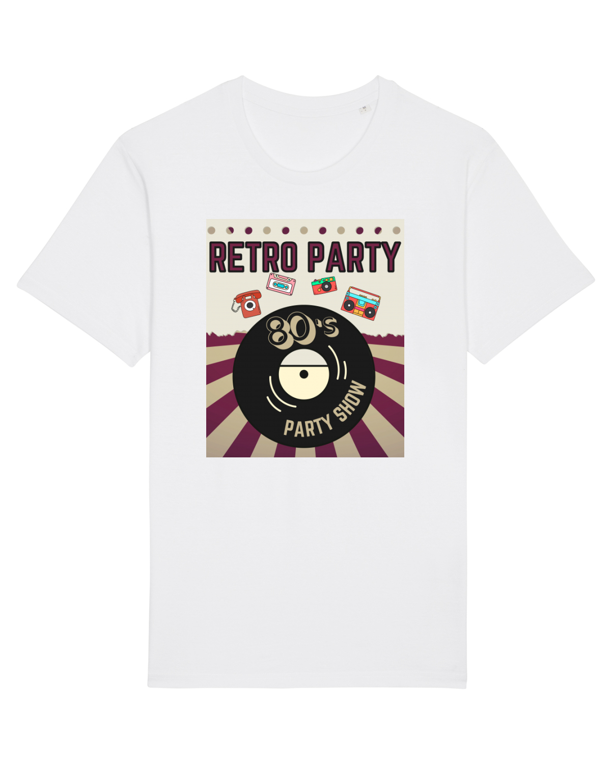 Tricou mânecă scurtă Unisex Rocker White