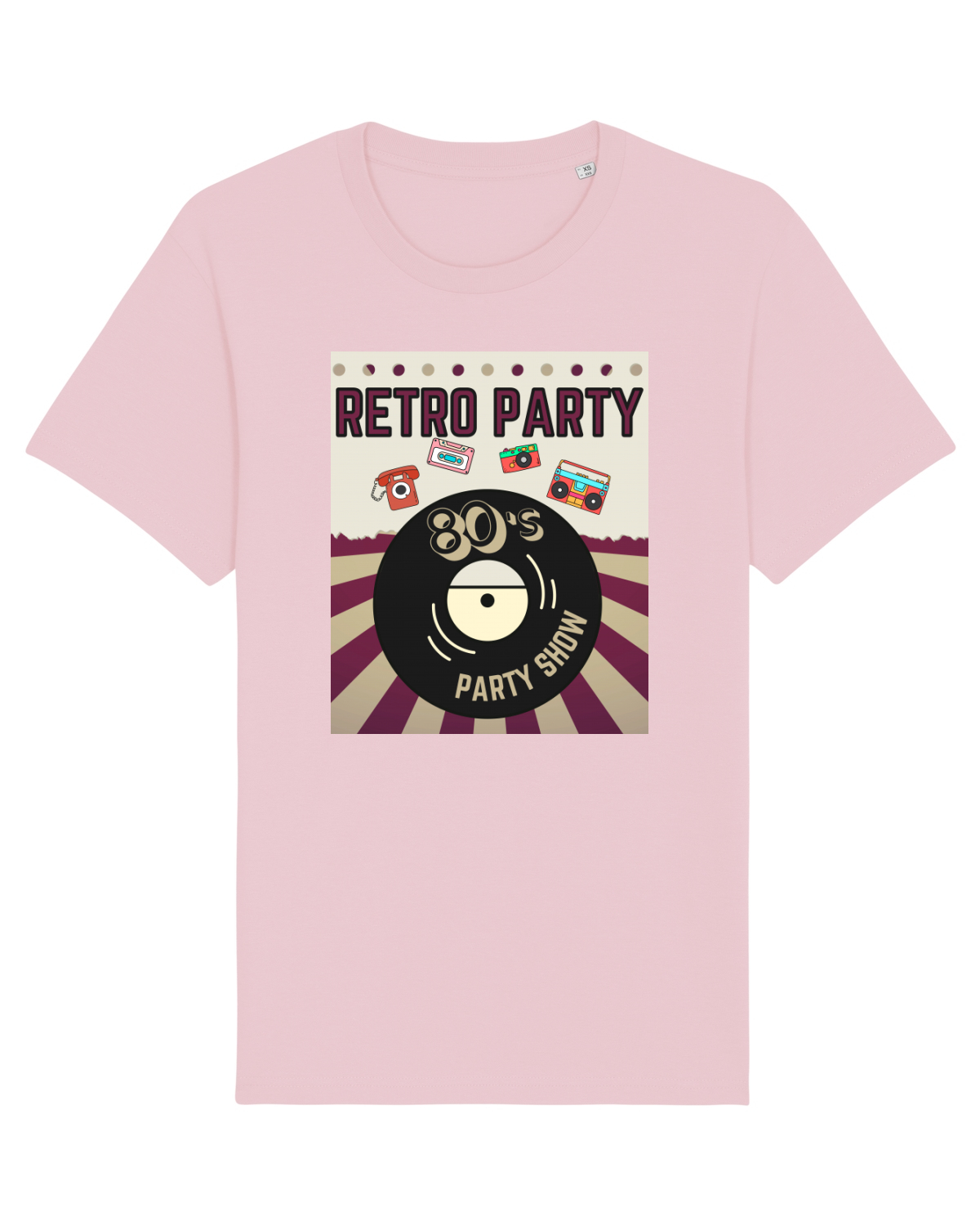 Tricou mânecă scurtă Unisex Rocker Cotton Pink