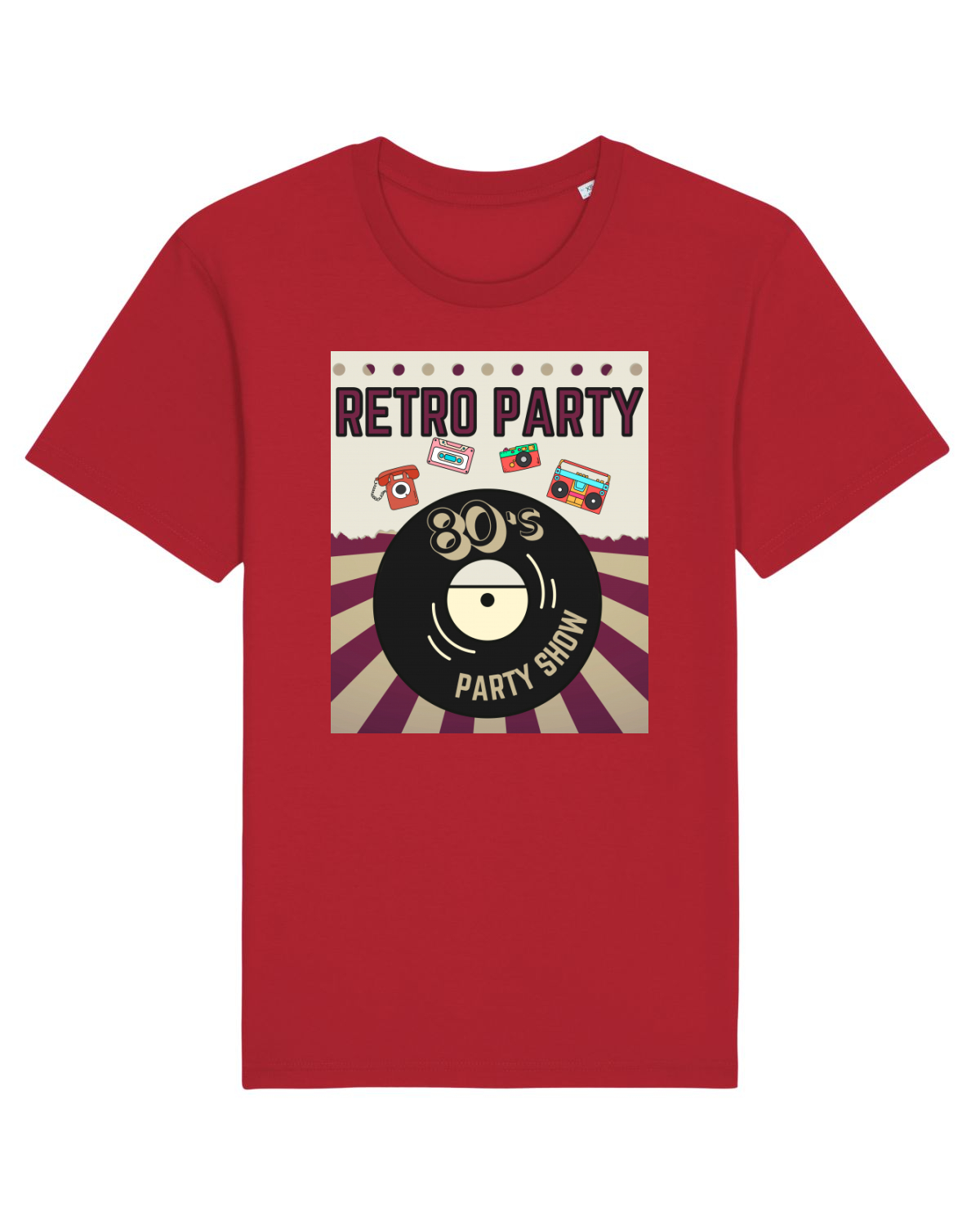 Tricou mânecă scurtă Unisex Rocker Red