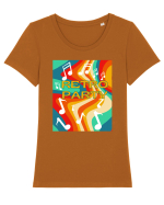 Retro party Tricou mânecă scurtă guler larg fitted Damă Expresser