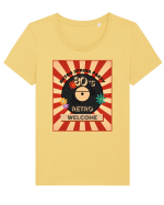 Retro party Tricou mânecă scurtă guler larg fitted Damă Expresser