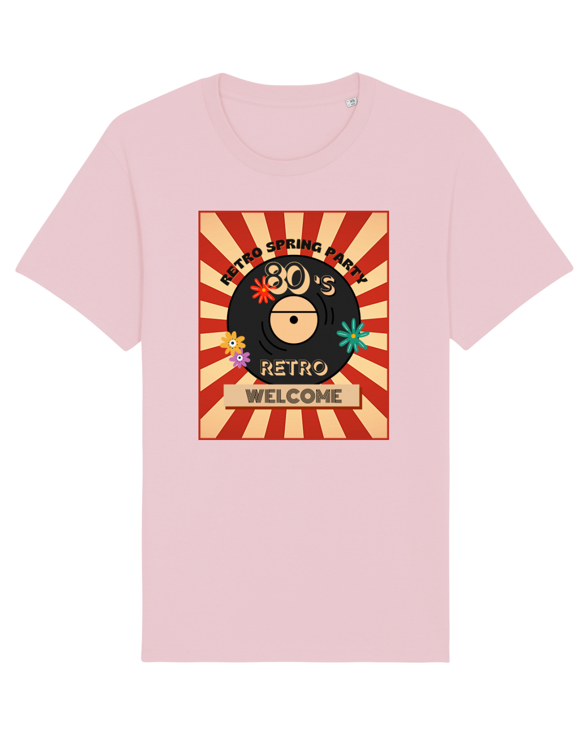 Tricou mânecă scurtă Unisex Rocker Cotton Pink