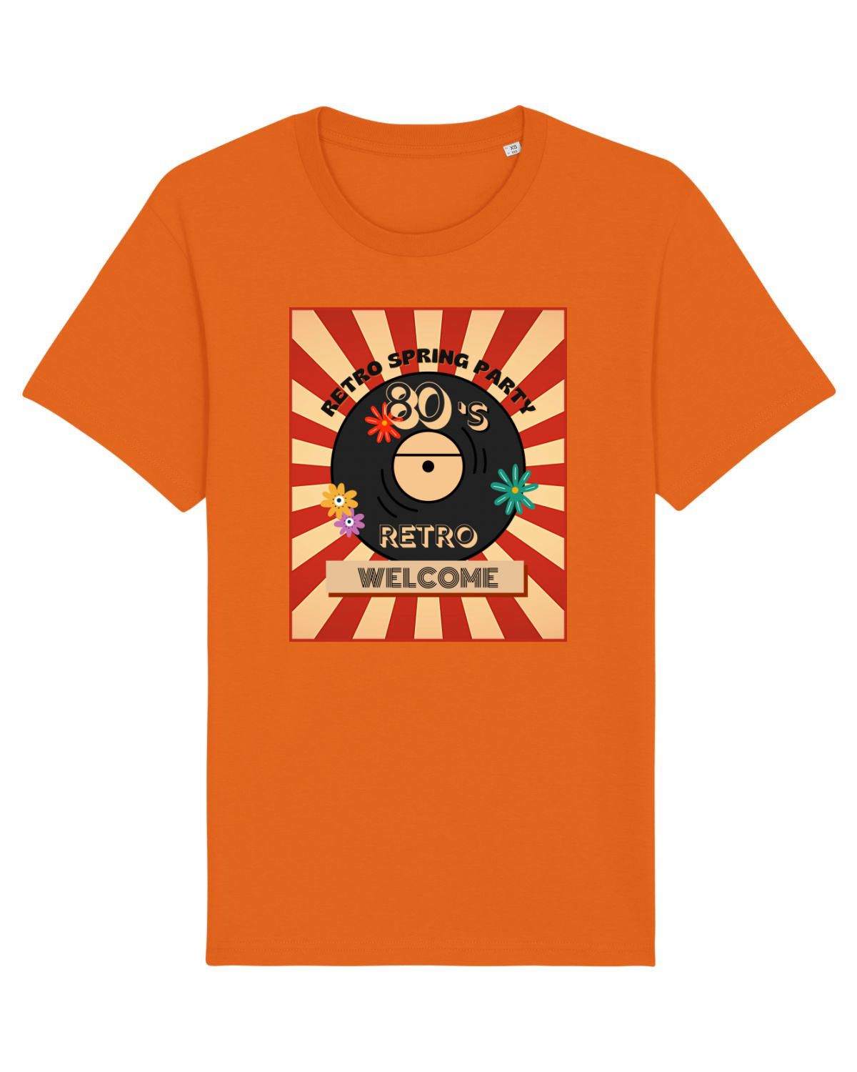 Tricou mânecă scurtă Unisex Rocker Bright Orange