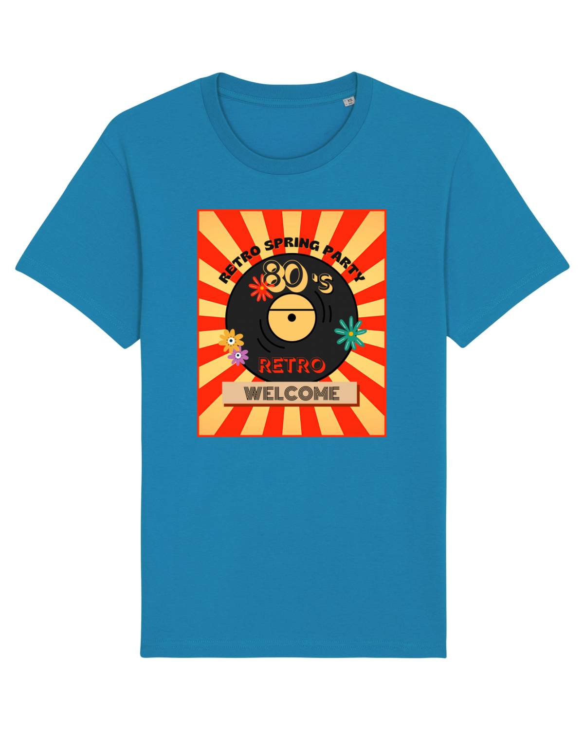 Tricou mânecă scurtă Unisex Rocker Azur
