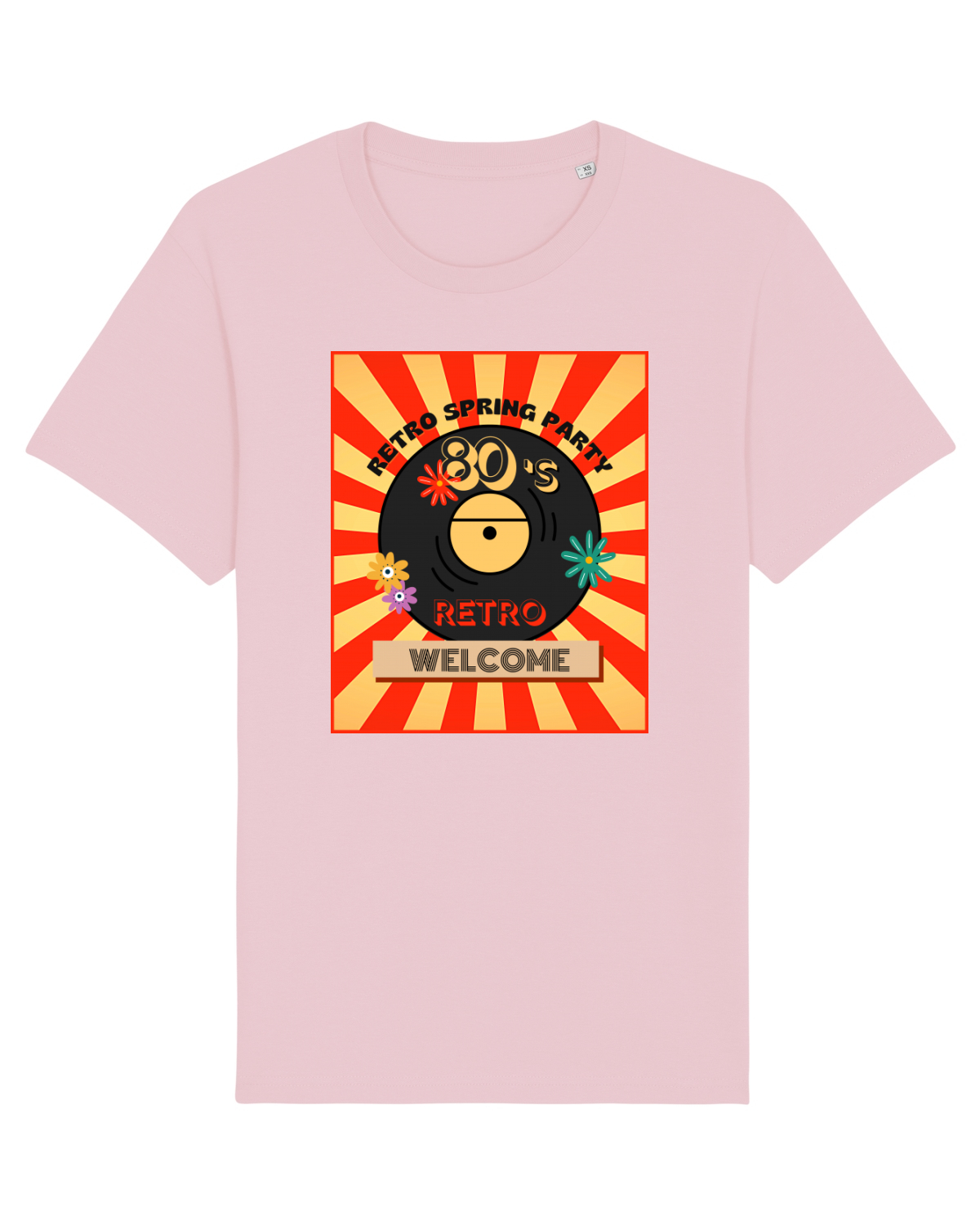Tricou mânecă scurtă Unisex Rocker Cotton Pink