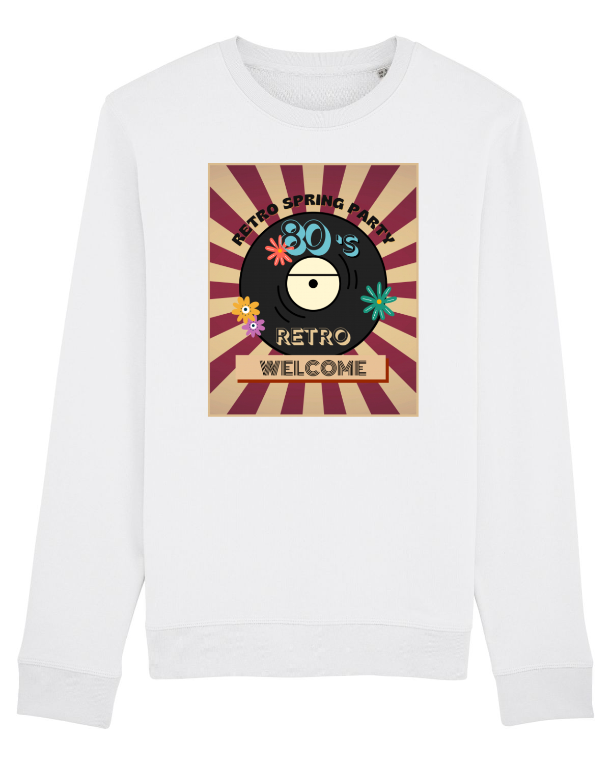 Bluză mânecă lungă Unisex Rise White
