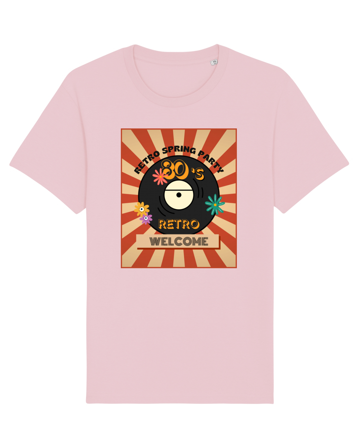 Tricou mânecă scurtă Unisex Rocker Cotton Pink