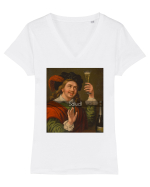 Salud! Tricou mânecă scurtă guler V Damă Evoker