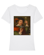 Salud! Tricou mânecă scurtă guler larg fitted Damă Expresser