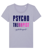 Psihoterapeut Tricou mânecă scurtă guler larg fitted Damă Expresser