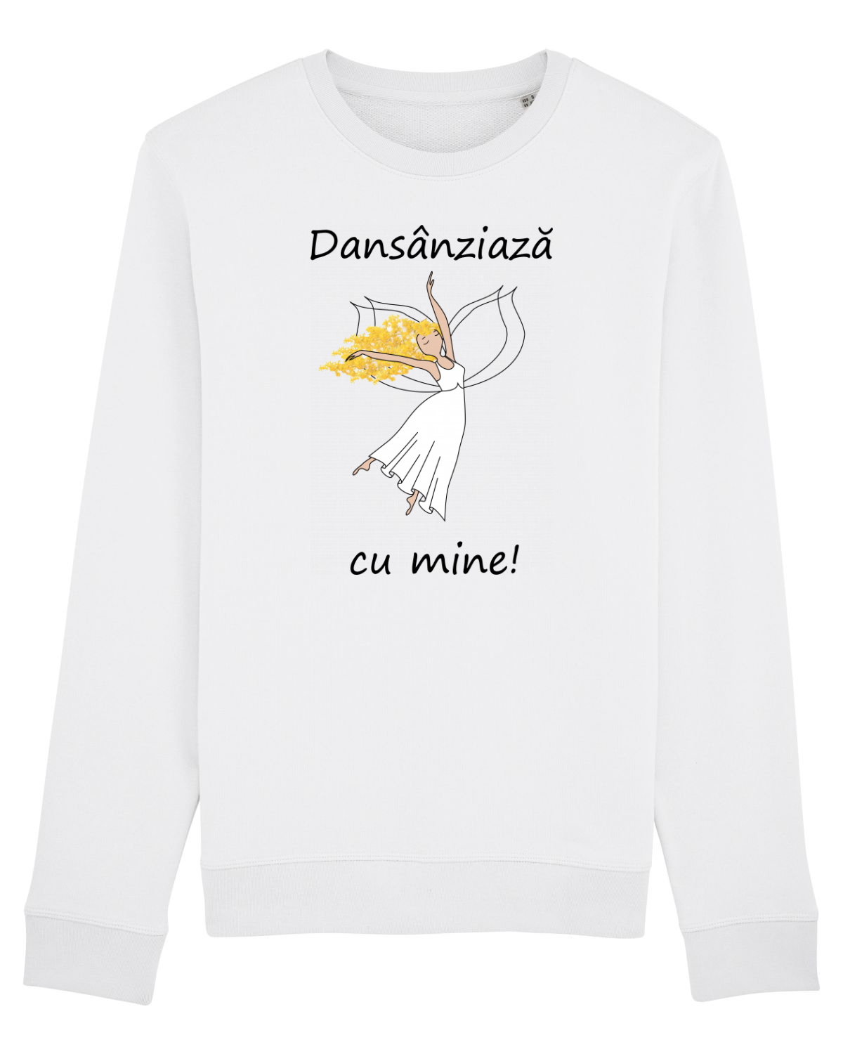 Bluză mânecă lungă Unisex Rise White