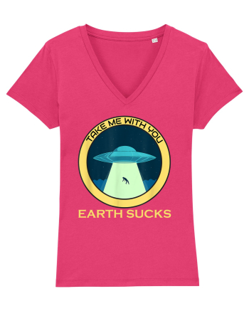 Earth Sucks Take Me With You Funny Alien Raspberry