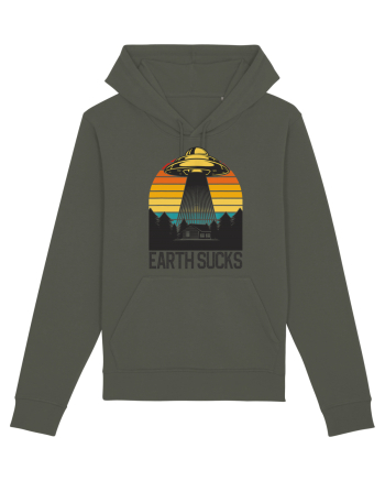 Earth Sucks Take Me With You Funny Alien Abduction Khaki