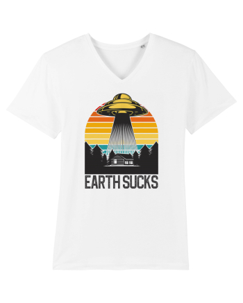 Earth Sucks Take Me With You Funny Alien Abduction White