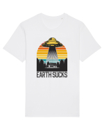 Earth Sucks Take Me With You Funny Alien Abduction Tricou mânecă scurtă Unisex Rocker