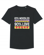 10% Noodles 90% Love Tricou mânecă scurtă guler larg Bărbat Skater