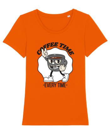 Coffee Time Every Time Bright Orange