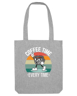 Coffee Time Every Time Sacoșă textilă