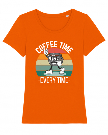 Coffee Time Every Time Bright Orange