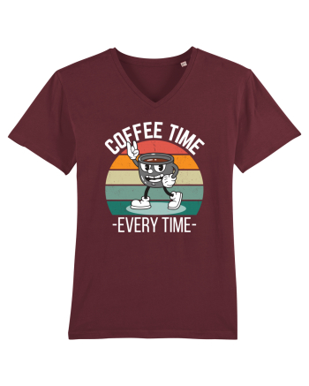 Coffee Time Every Time Burgundy